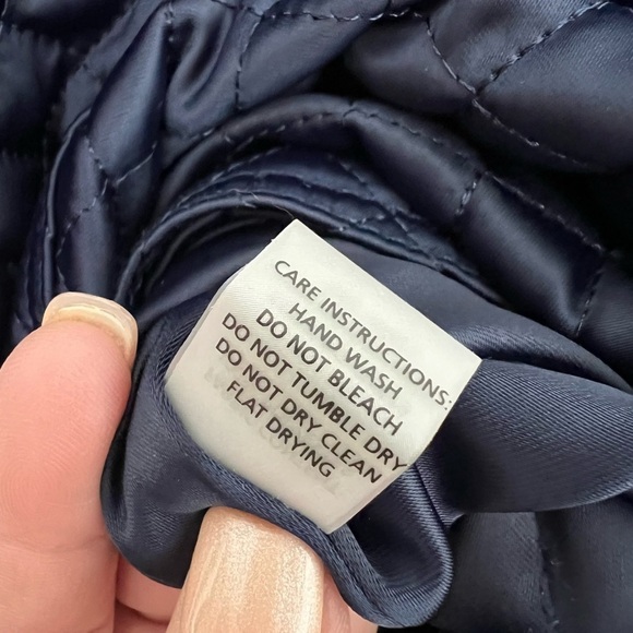 🍭 DOLCE CABO NAVY QUILTED JACKET SIZE S - Picture 6 of 8